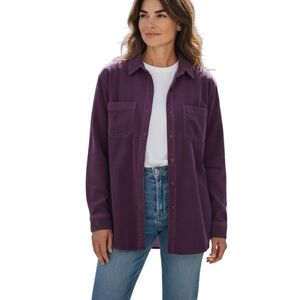 Wrangler Casuals Authentic Purple Plum Vintage Western Corduroy Shirt Shacket